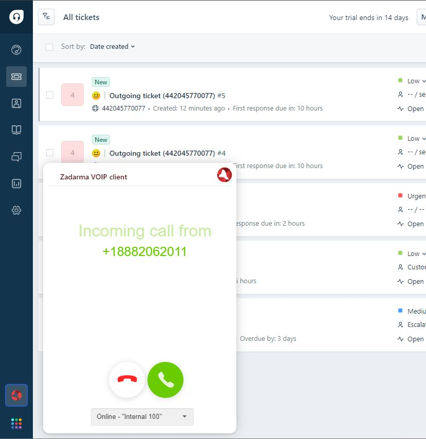 Freshdesk webphone