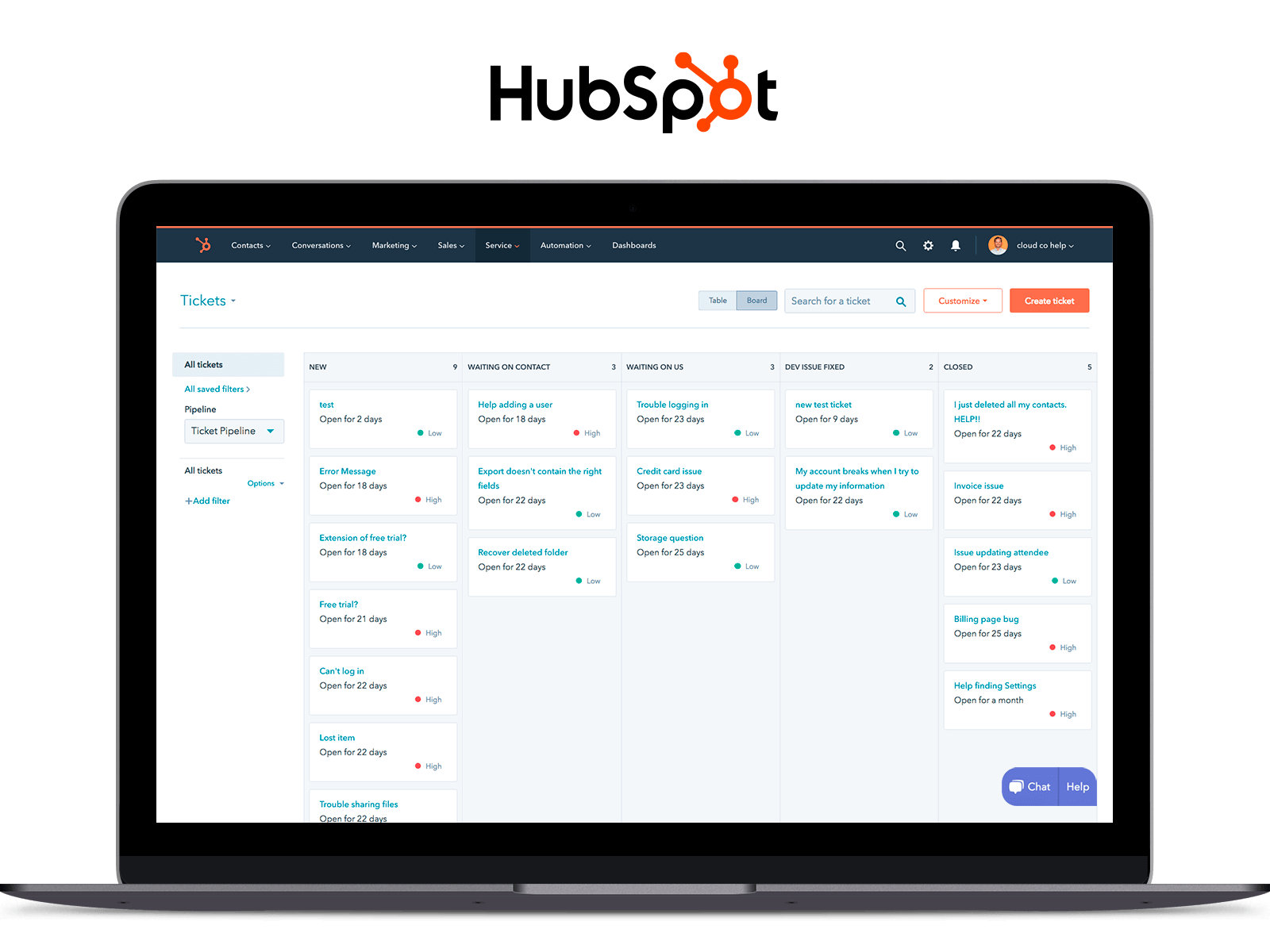 HubSpot tickets