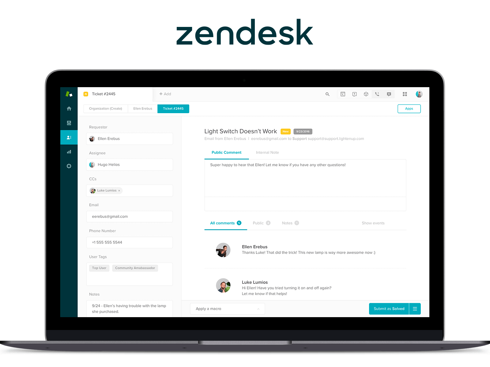 Zendesk telephony